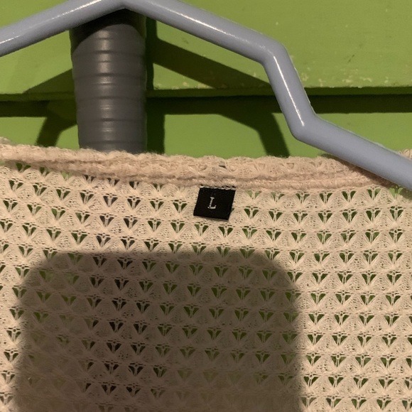 Cardigan For Womenโs Long Sleeve White Size L - Picture 4 of 5